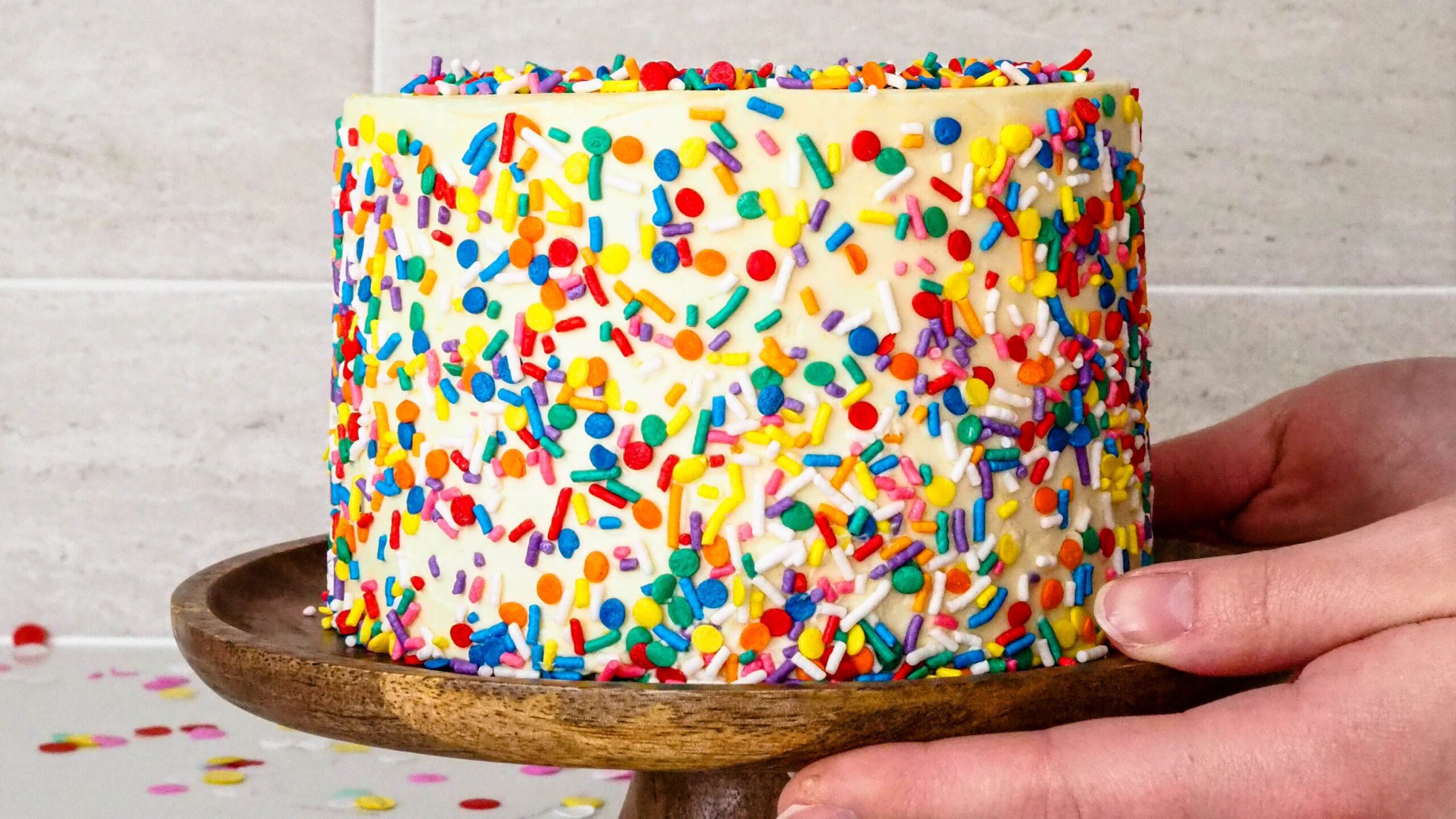 Mini Confetti Layer Cake The Floral Apron