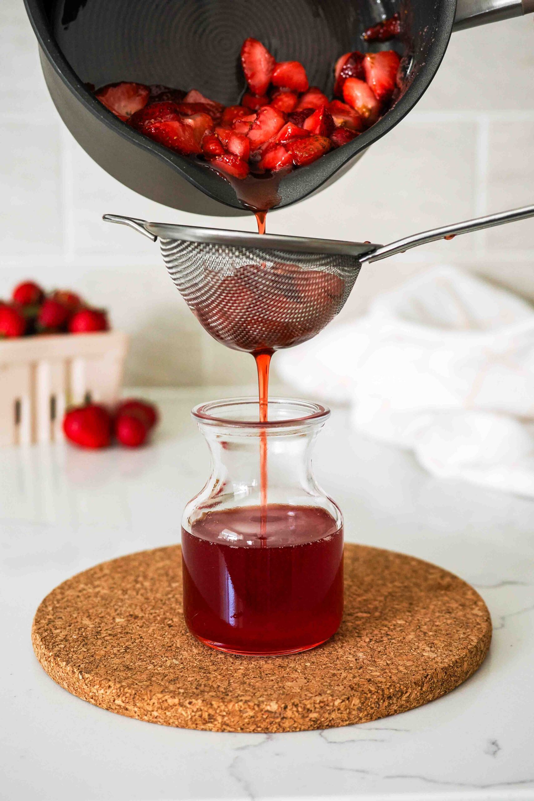 Small Batch Strawberry Syrup | The Floral Apron
